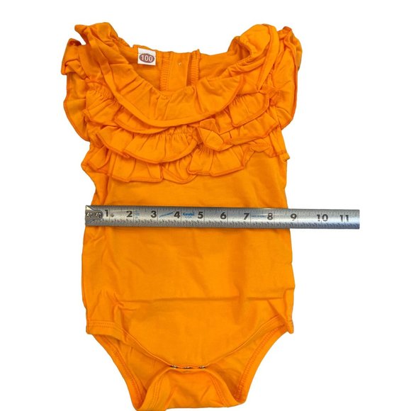 3 for $15 Bilison Baby 3 Piece Outfit Orange Blue Floral Size 100 9-12 Months - Picture 5 of 10